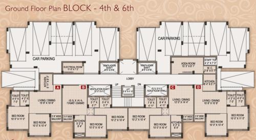  the-lake-paradise Block 4 And Block 6 Cluster Plan for ground Floor