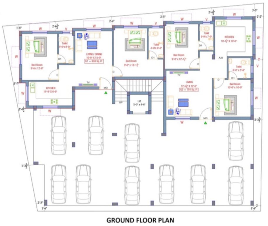  sri mantra Sri Mantra Cluster Plan for ground Floor
