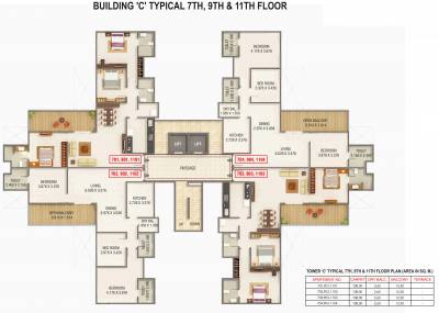  peninsula-c Peninsula C Cluster Plan For 7th, 9th And 11th Floor
