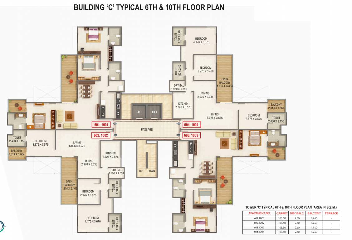  peninsula c Peninsula C Cluster PlanFor 6th And 10th Floor