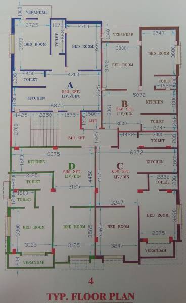  bangali-kuthi Bangali Kuthii Cluster Plan For Typical Floor