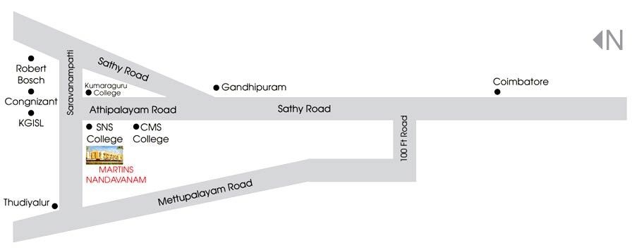  martins nandavanam Location Plan