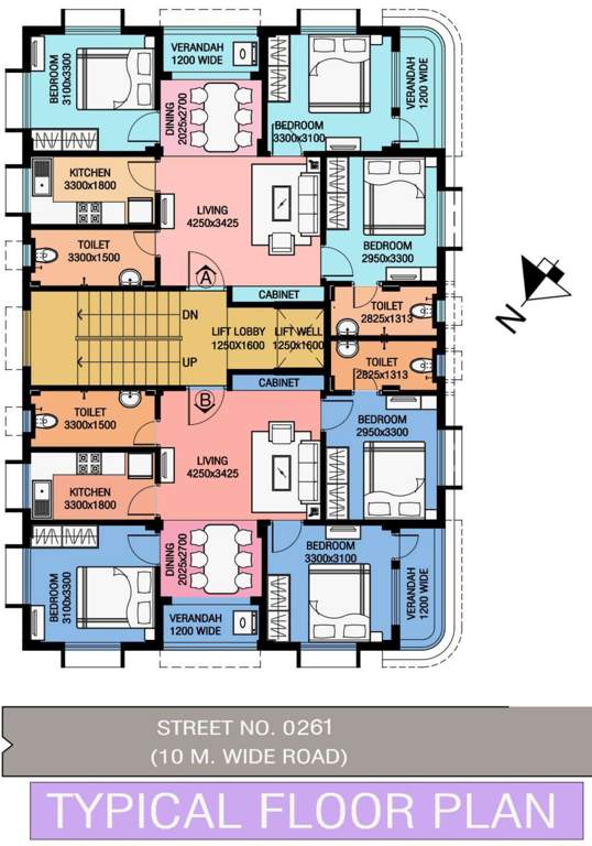  anamika co operative housing society Anamika Co Operative Housing Society Cluster Plan from 1st to 4th Floor