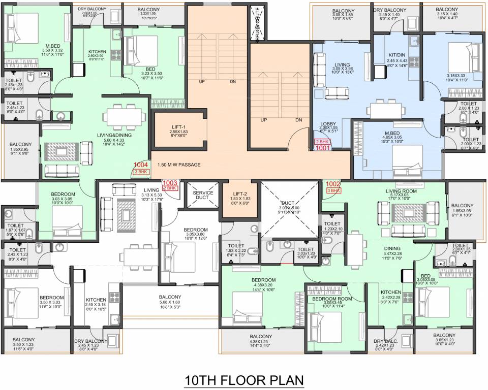  mayura Mayura Cluster Plan for 10th Floor
