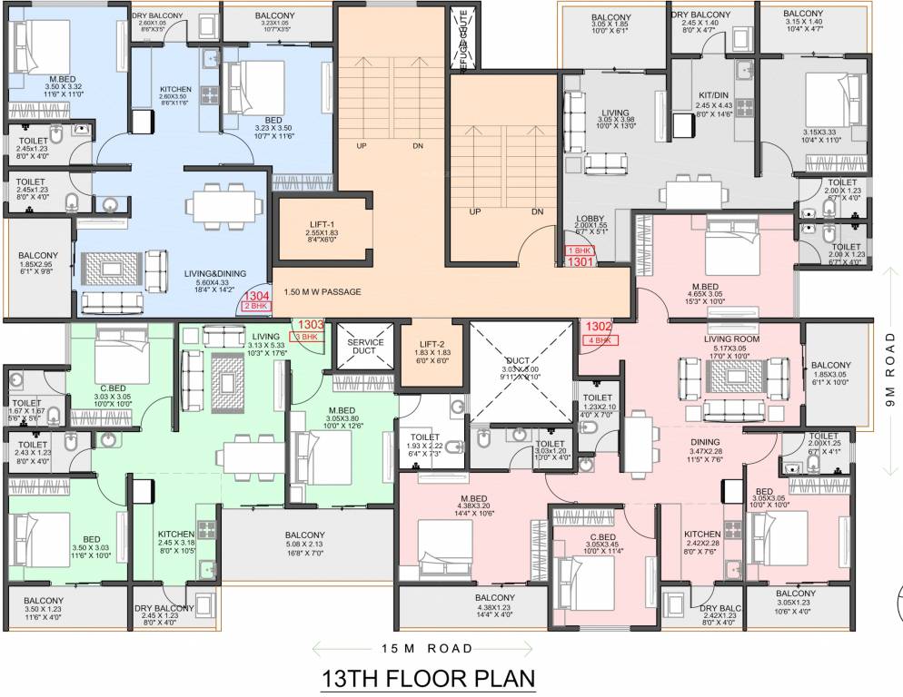  mayura Mayura Cluster Plan for 13th Floor