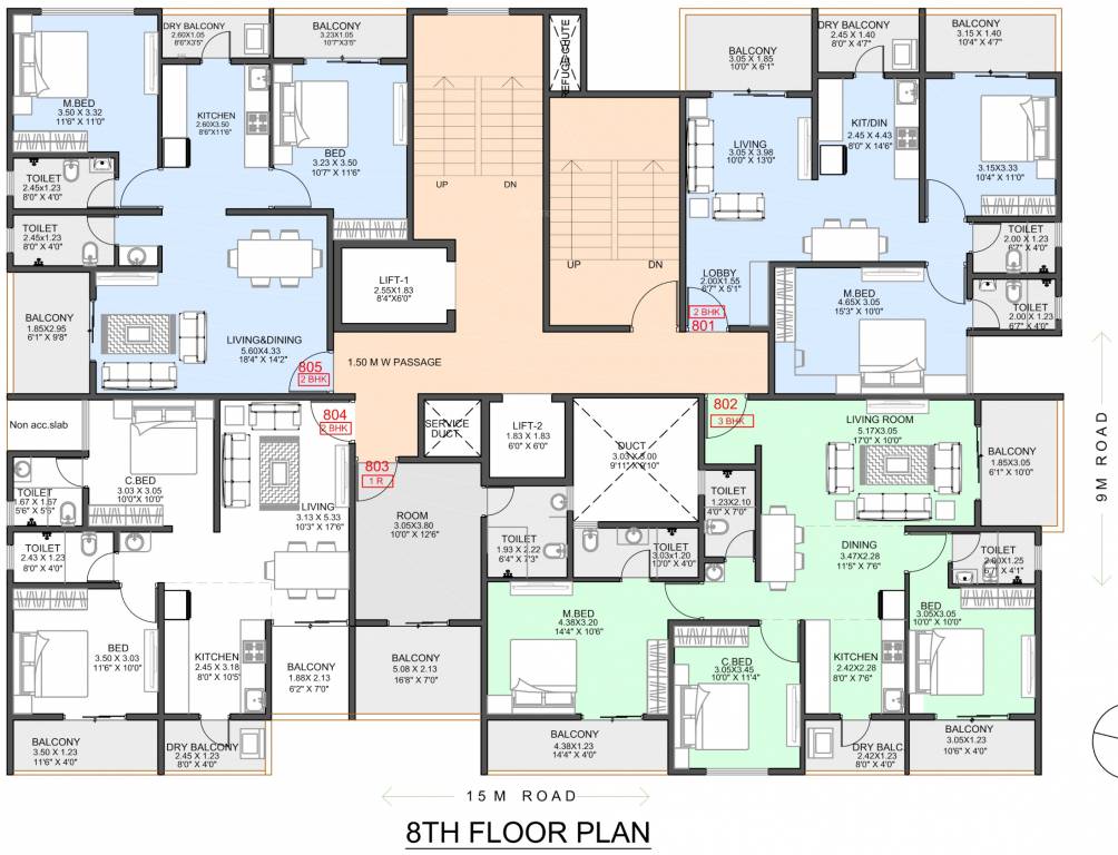  mayura Mayura Cluster Plan for 8th Floor