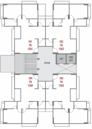  sharadam-estella Sharadam Estella Cluster Plan From 5th To 12th Floor