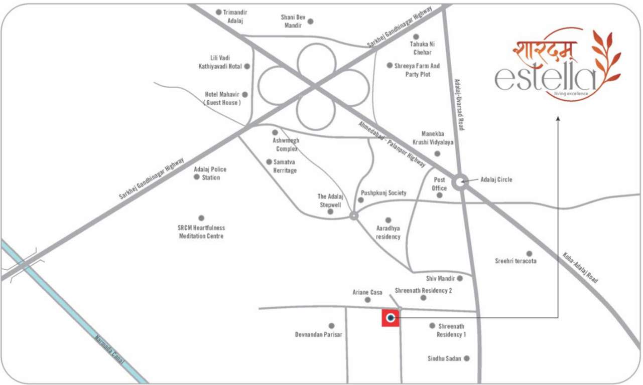  sharadam estella Location Plan