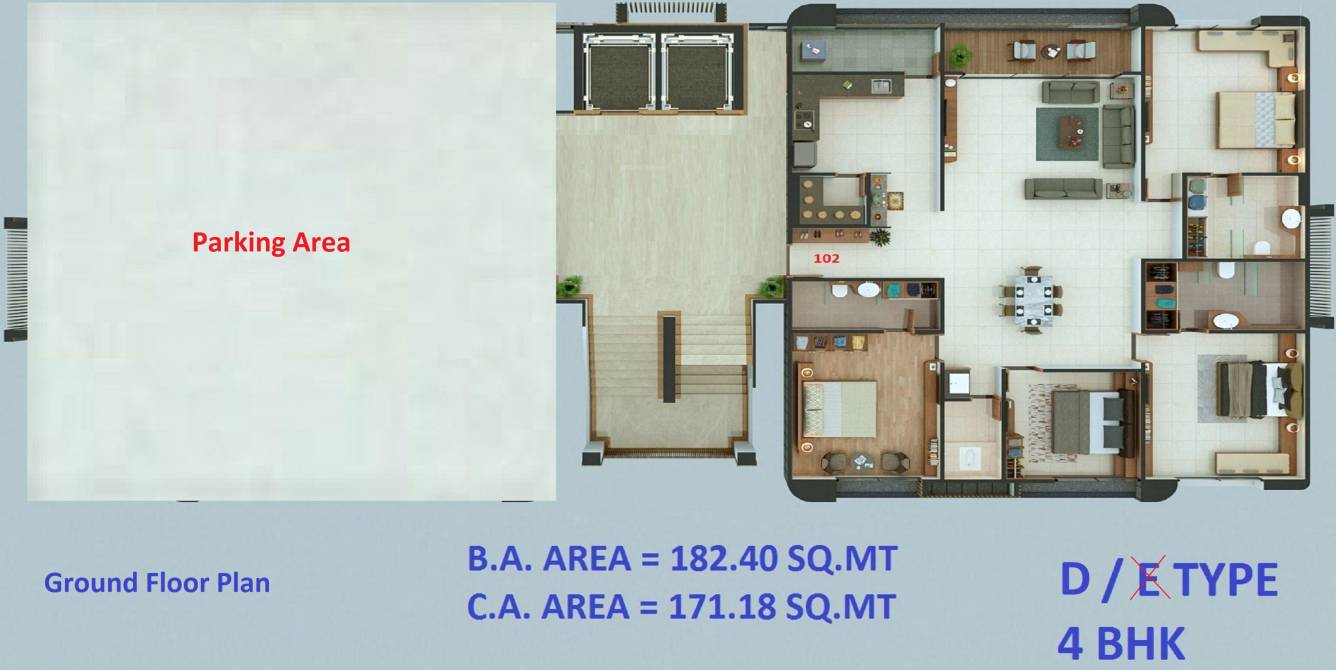  aarambh Building D Cluster Plan for ground Floor