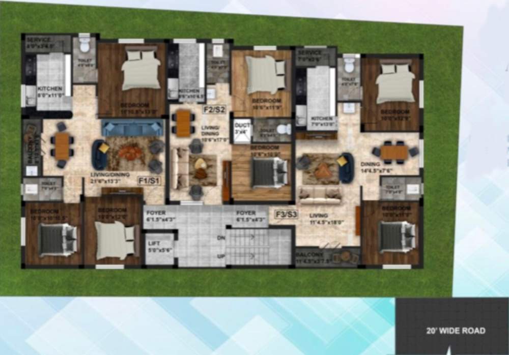  medavs Medavs Cluster Plan From 1st To 2nd Floor