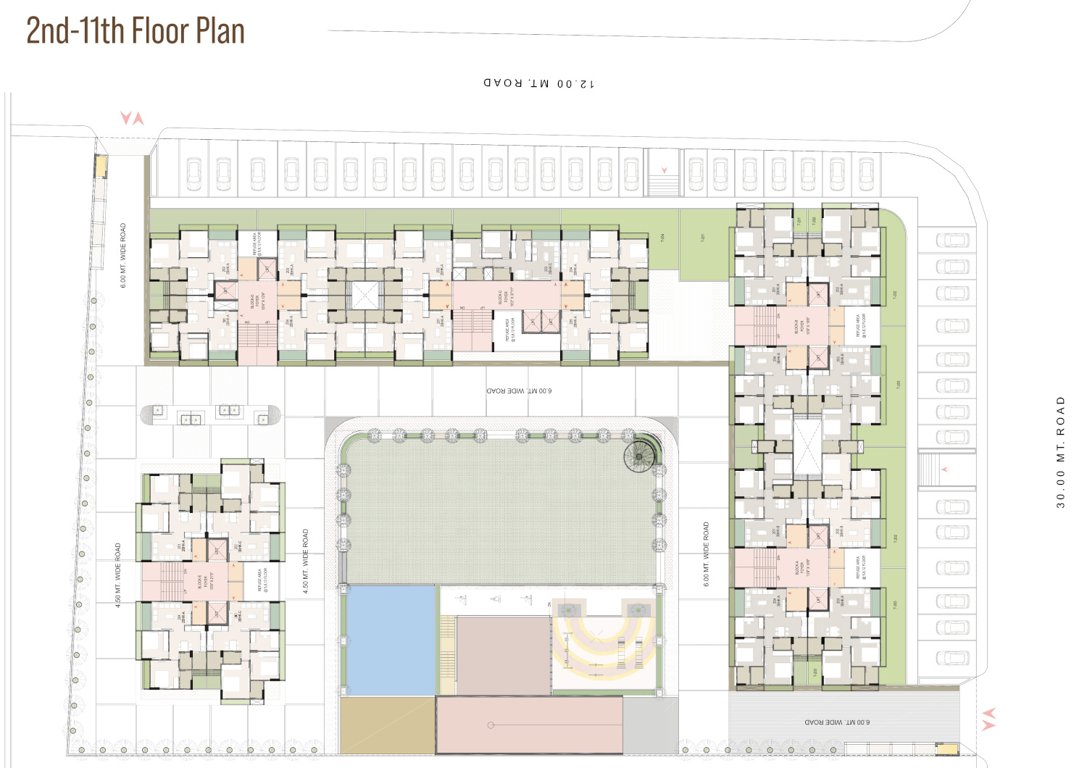  paarijat aamra Block A, Block B, Block C And Block D, Block E   Cluster Plan from 2nd to 11th Floor