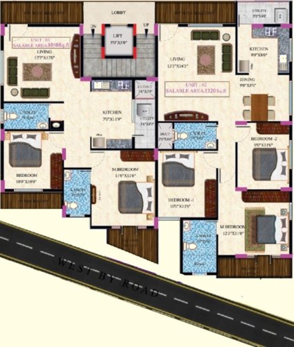  vbs-homes Supreme Vbs Homes Cluster Plan from 1st to 4th Floor