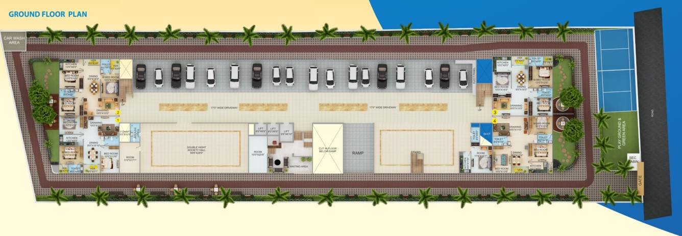 kamla vihar Cluster Plan for ground Floor