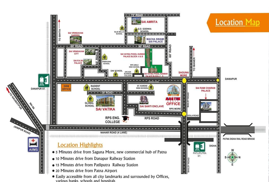 macha swami sai palace Location Plan