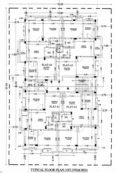  kasturika Cluster Plan from 1st to 3rd Floor