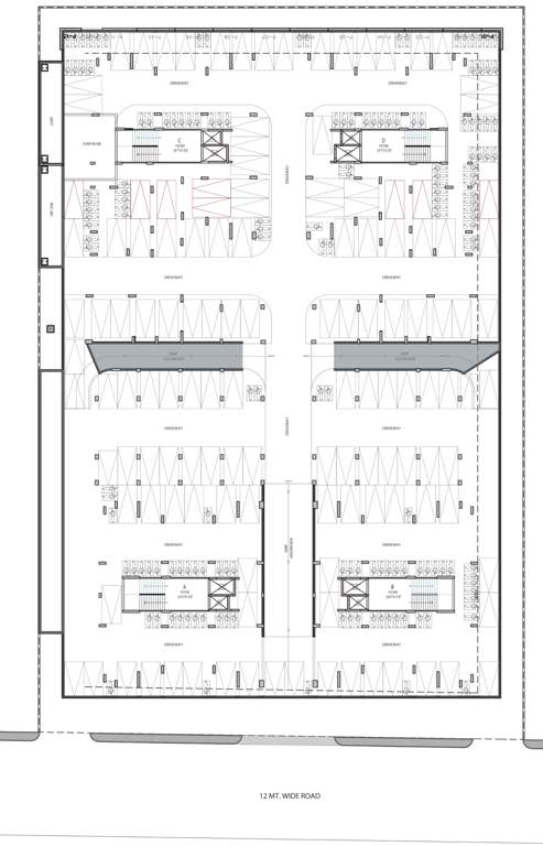  serene elegancy Block A, Block B, Block C And Block D  Basement Cluster Plan