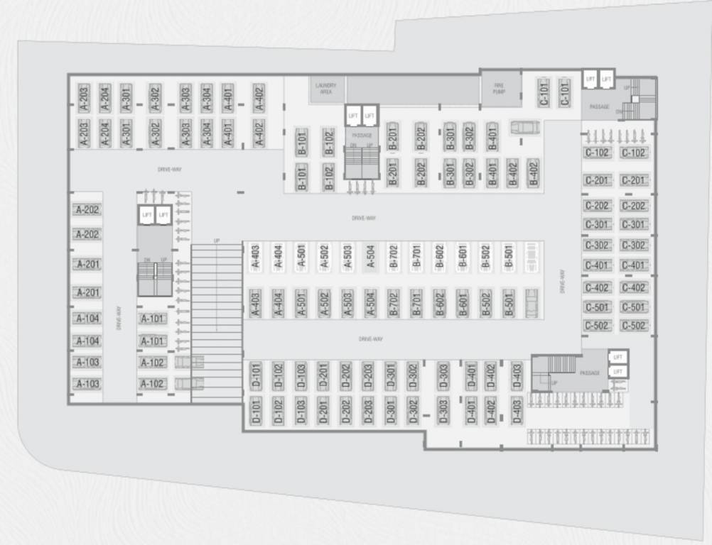  aranya 99 Block A,B,C,D Cluster Plan For Basement