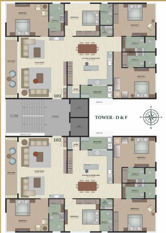  cremona Block D, F Cluster Plan