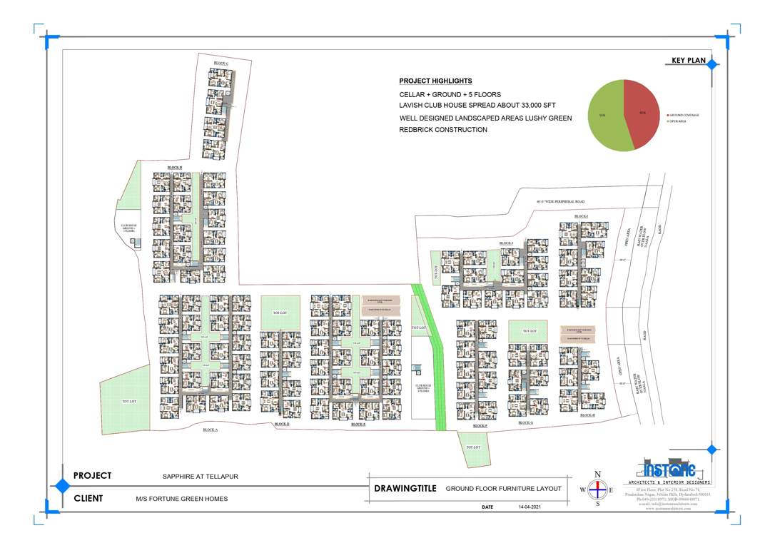  sapphire Block A To Block J Cluster Plan for ground Floor