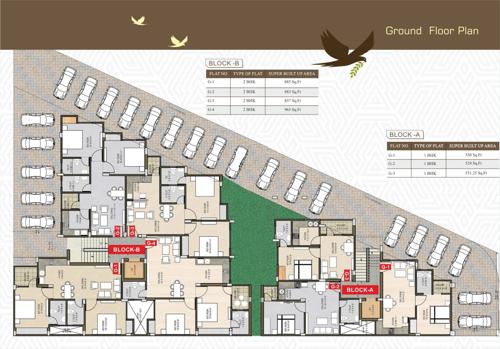  siddhi-vinayak Block B Cluster Plan from ground to 1st Floor