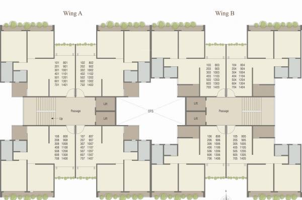 Wing A Cluster Plan from 1st to 14th Floor new-county Wing A Cluster Plan from 1st to 14th Floor