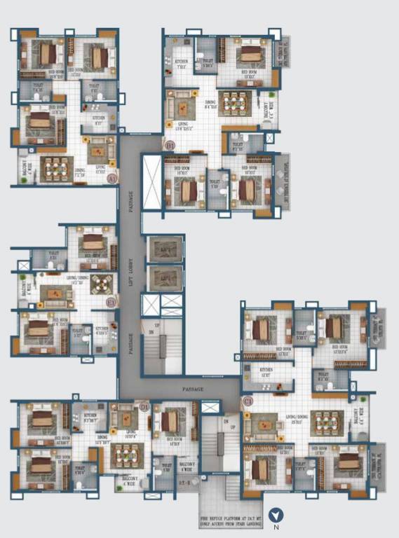  lumiere Block 1 Typical Cluster Plan