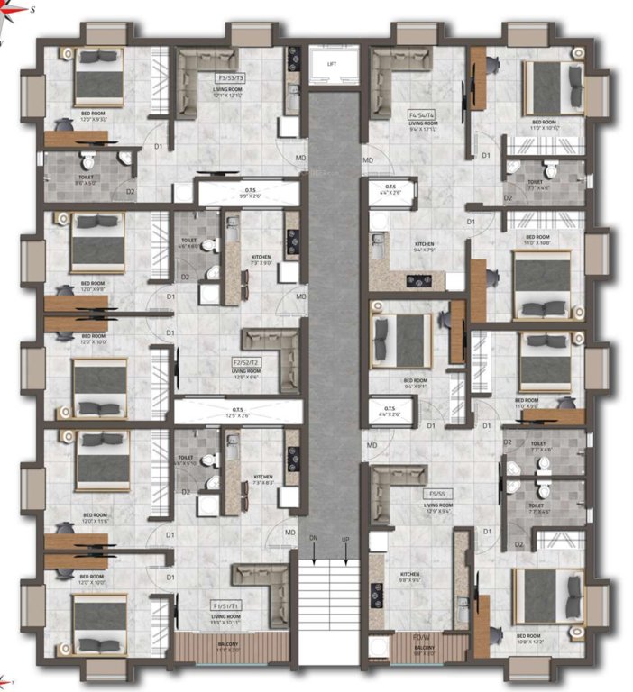 karal babylon Block B Cluster Plan From 1st to 2nd Floor