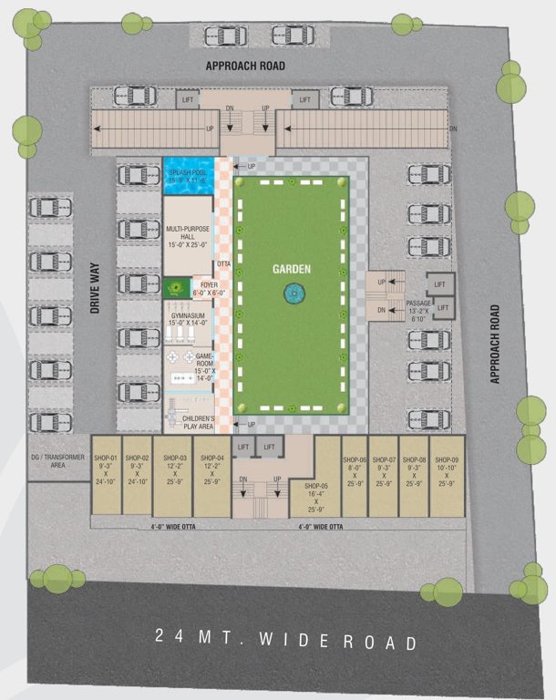  accord park solitaire Cluster Plan for ground Floor