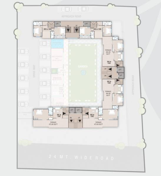 A,B,C Cluster Plan for 14th Floor park-solitaire A,B,C Cluster Plan for 14th Floor