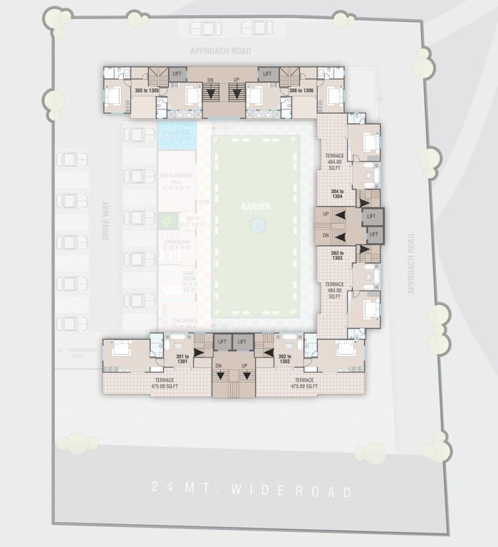  park solitaire A,B,C Cluster Plan for 14th Floor