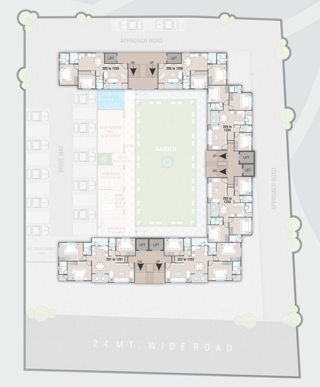 park solitaire A ,B,C Cluster Plan from 2nd to 12th Floor