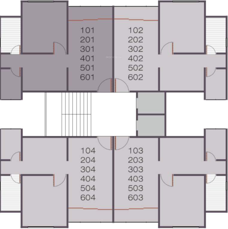  meena heights Tower F Cluster Plan From 1st To 6th Floor