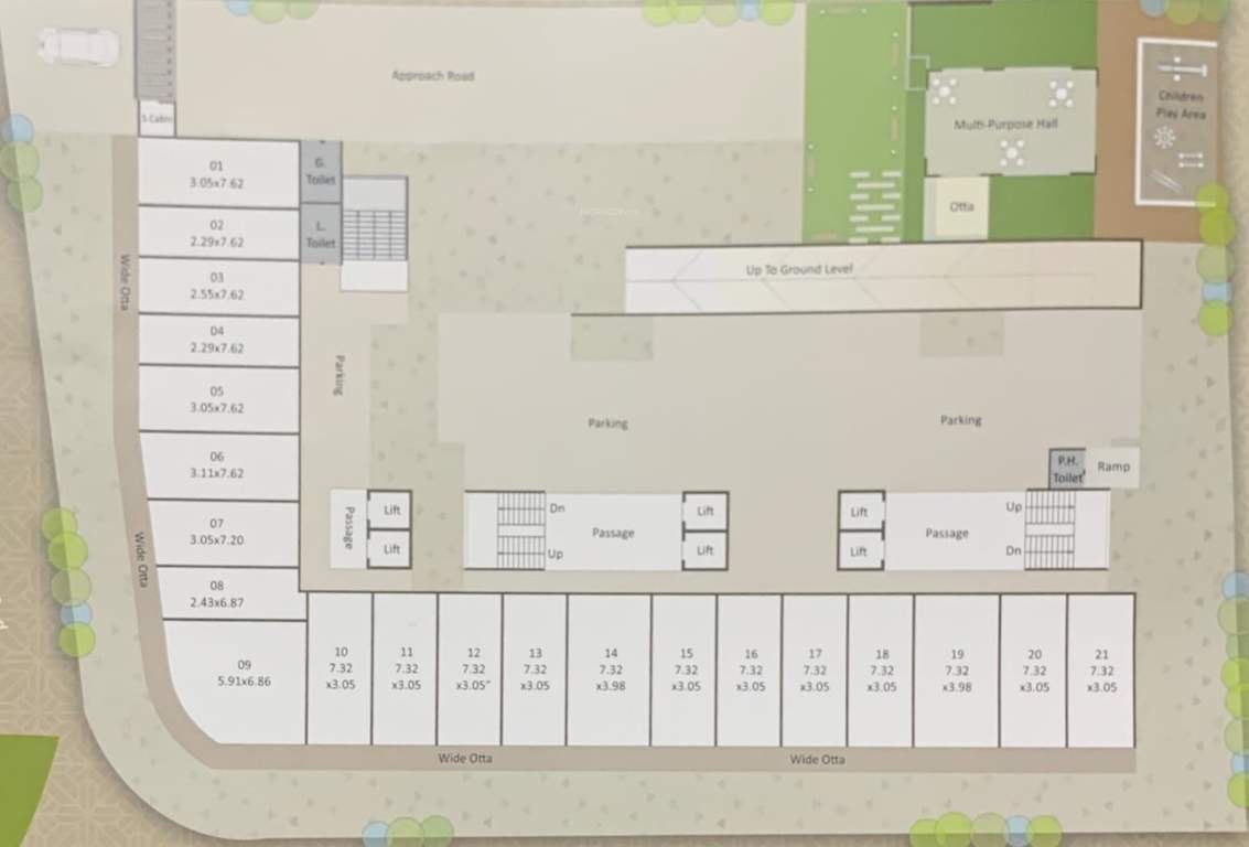  jalaram neelkanth greens Cluster Plan for ground Floor