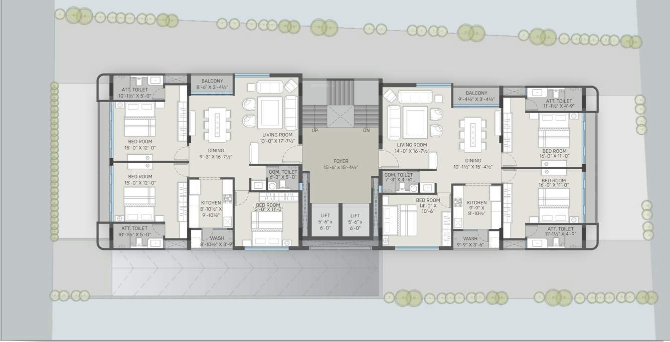  aries amara A,B Cluster Plan from 1st to 5th Floor