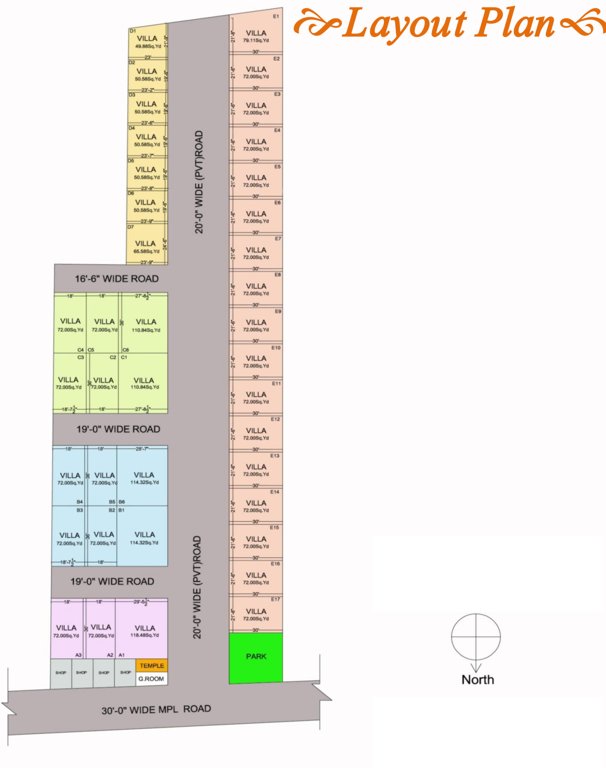 green villas ii Layout Plan