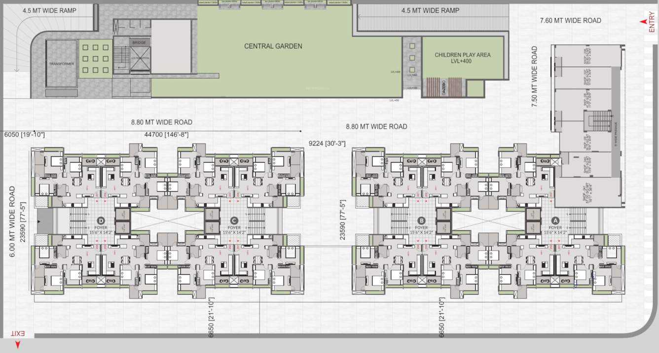 binori aarna A,B,C,D Cluster Plan For 1st Floor