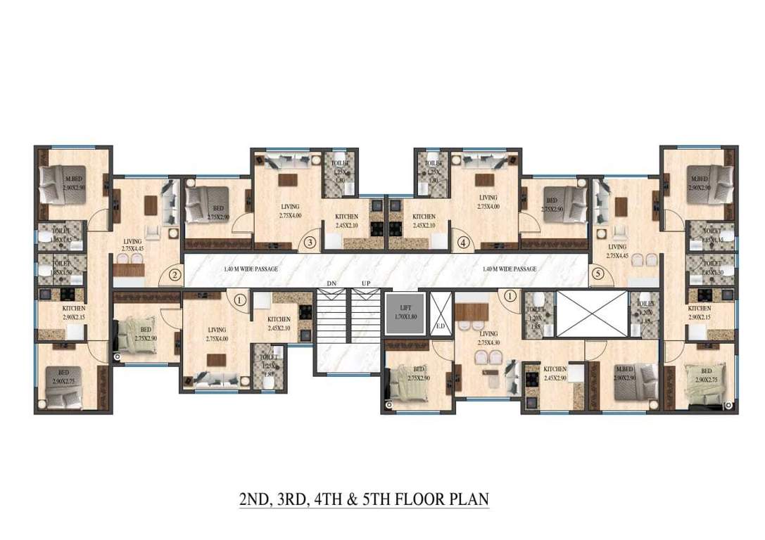  enclave Fia Enclave Cluster Plan from 2nd to 5th Floor