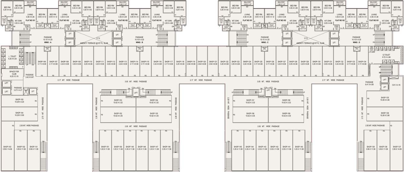  darshanam atrium Darshanam Atrium Cluster Plan For 1st Floor
