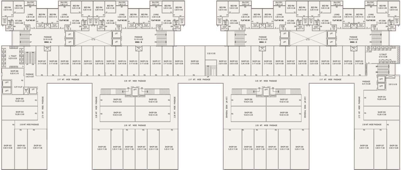  darshanam atrium Darshanam Atrium Cluster Plan For 3rd Floor