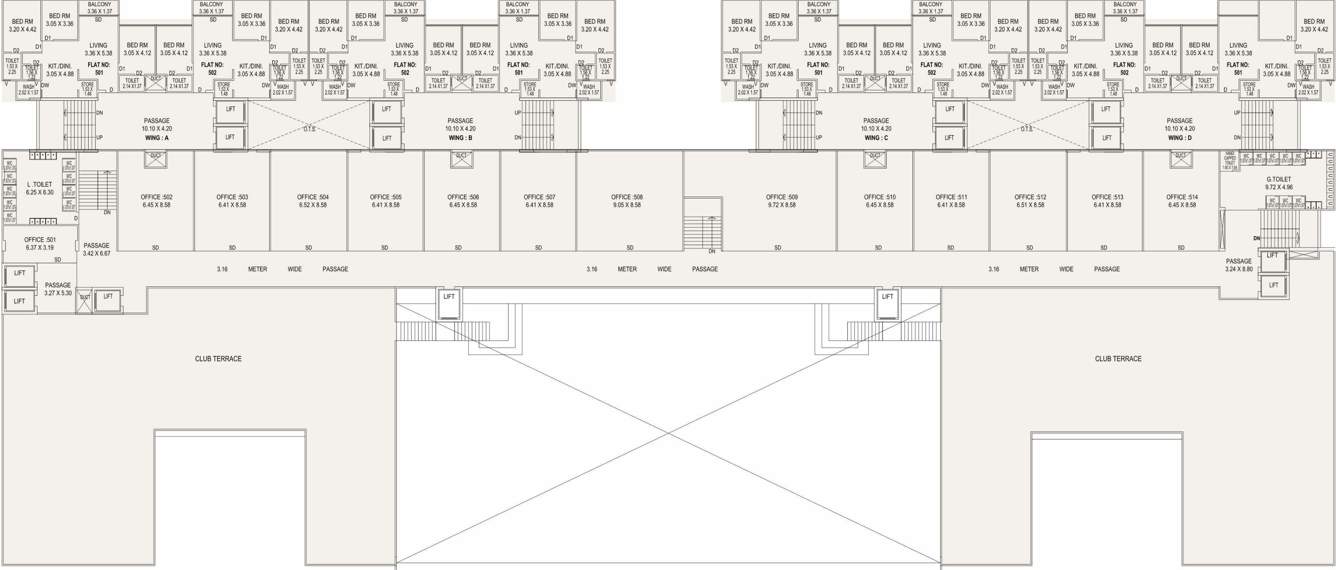  darshanam atrium Darshanam Atrium Cluster Plan For 5th Floor