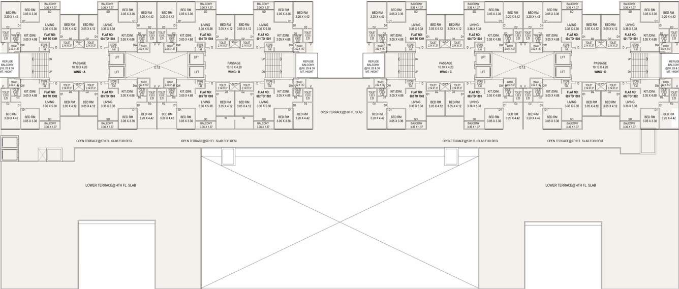  darshanam atrium Darshanam Atrium Cluster Plan From 6th To 13th Floor