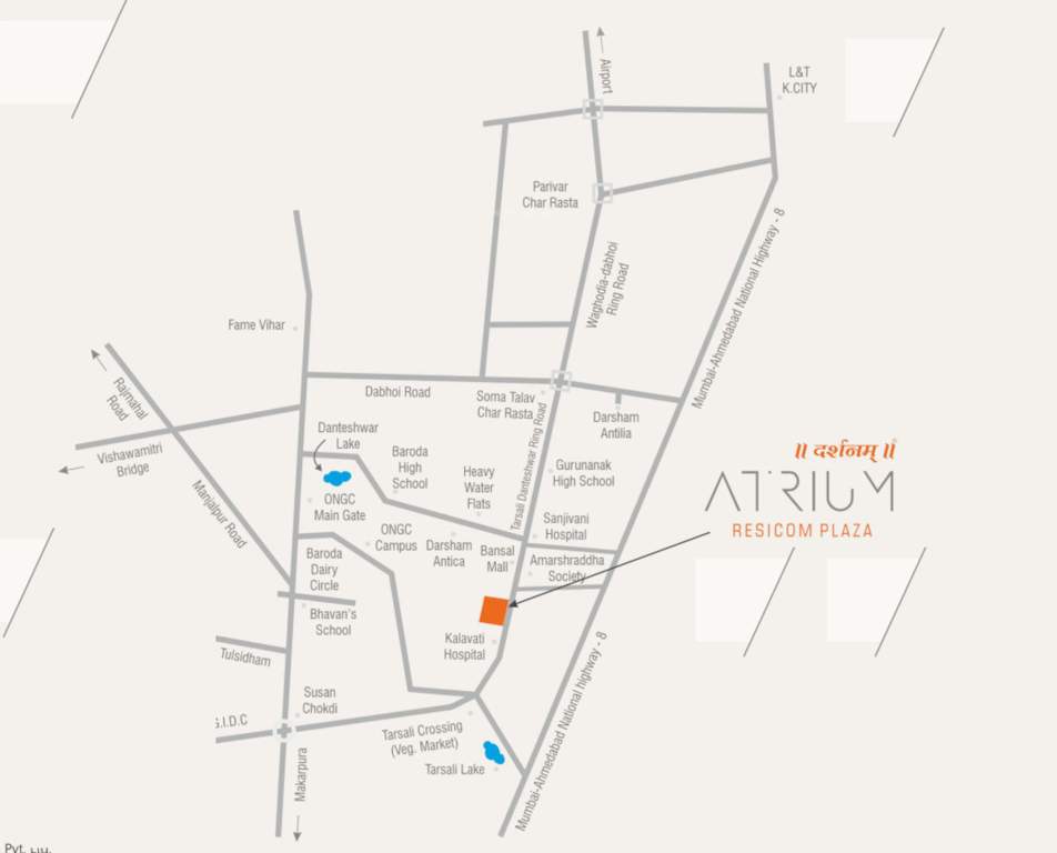  darshanam atrium Location Plan