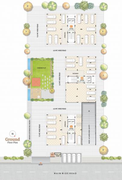  samarth-royal A,B,C Cluster Plan For Ground Floor