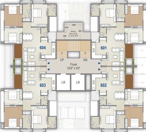  aalayam A Cluster Plan From 6th To 9th Floor