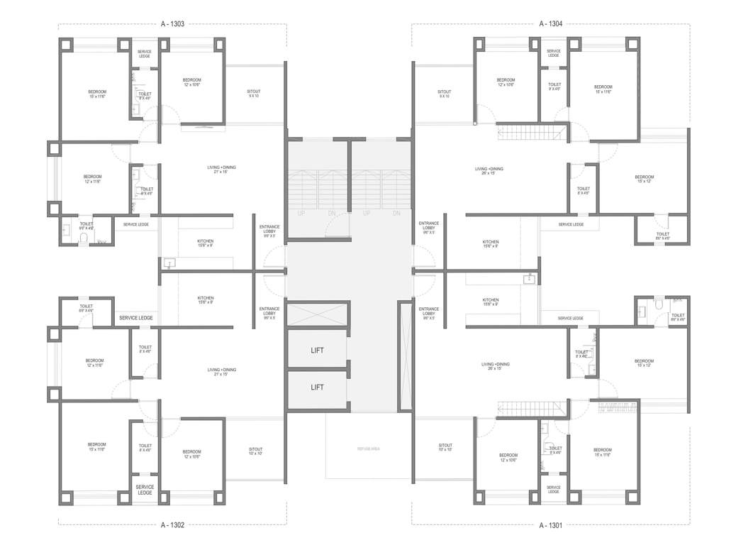  the address A Cluster Plan For 13th Floor