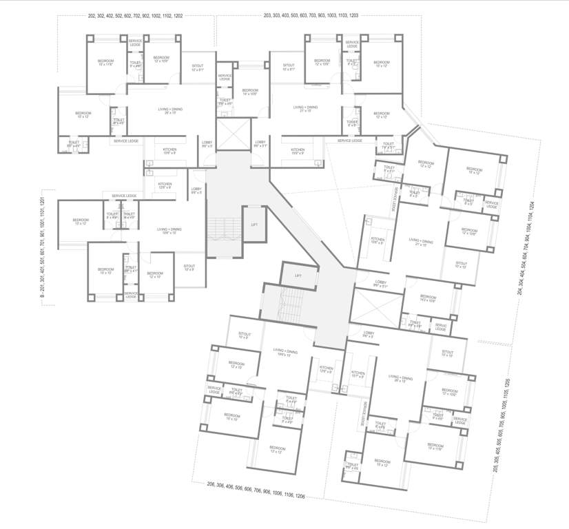  the address B Cluster Plan From 2nd To 12th Floor
