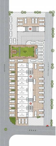  paradise Block A,B,C Cluster Plan For Ground Floor