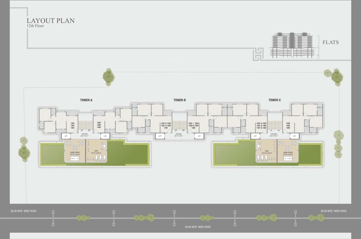 darshanam hyde park Darshanam Hyde Park Cluster Plan for 12th Floor