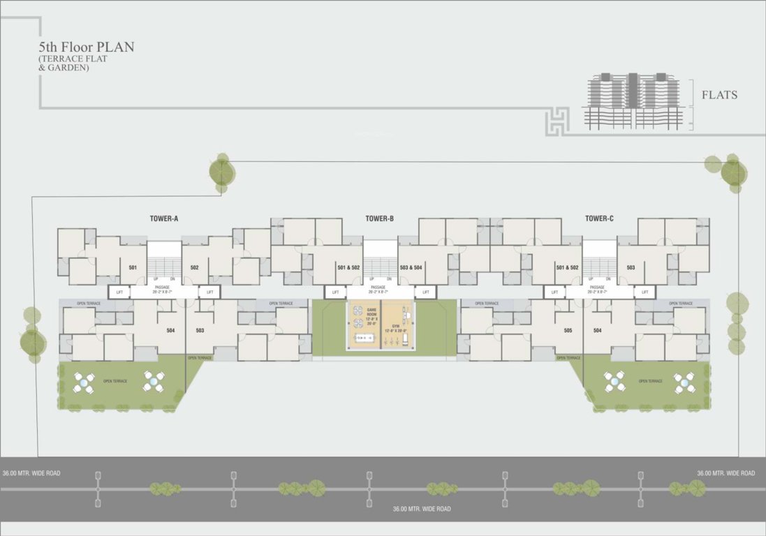 darshanam hyde park Darshanam Hyde Park Cluster Plan for 5th Floor