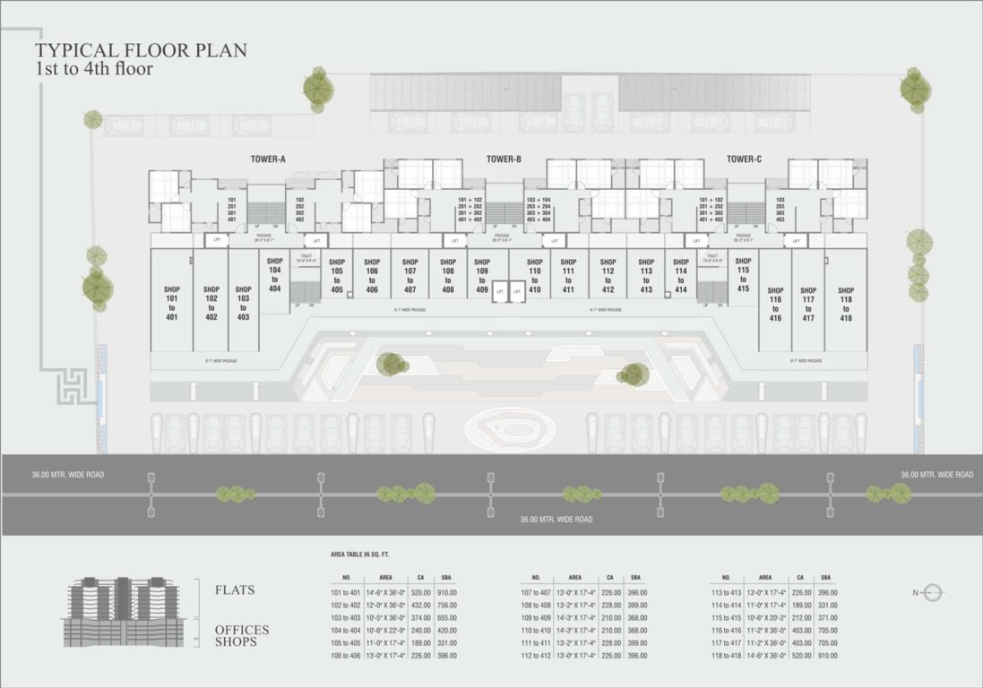 darshanam hyde park Darshanam Hyde Park Cluster Plan from 1st to 4th Floor